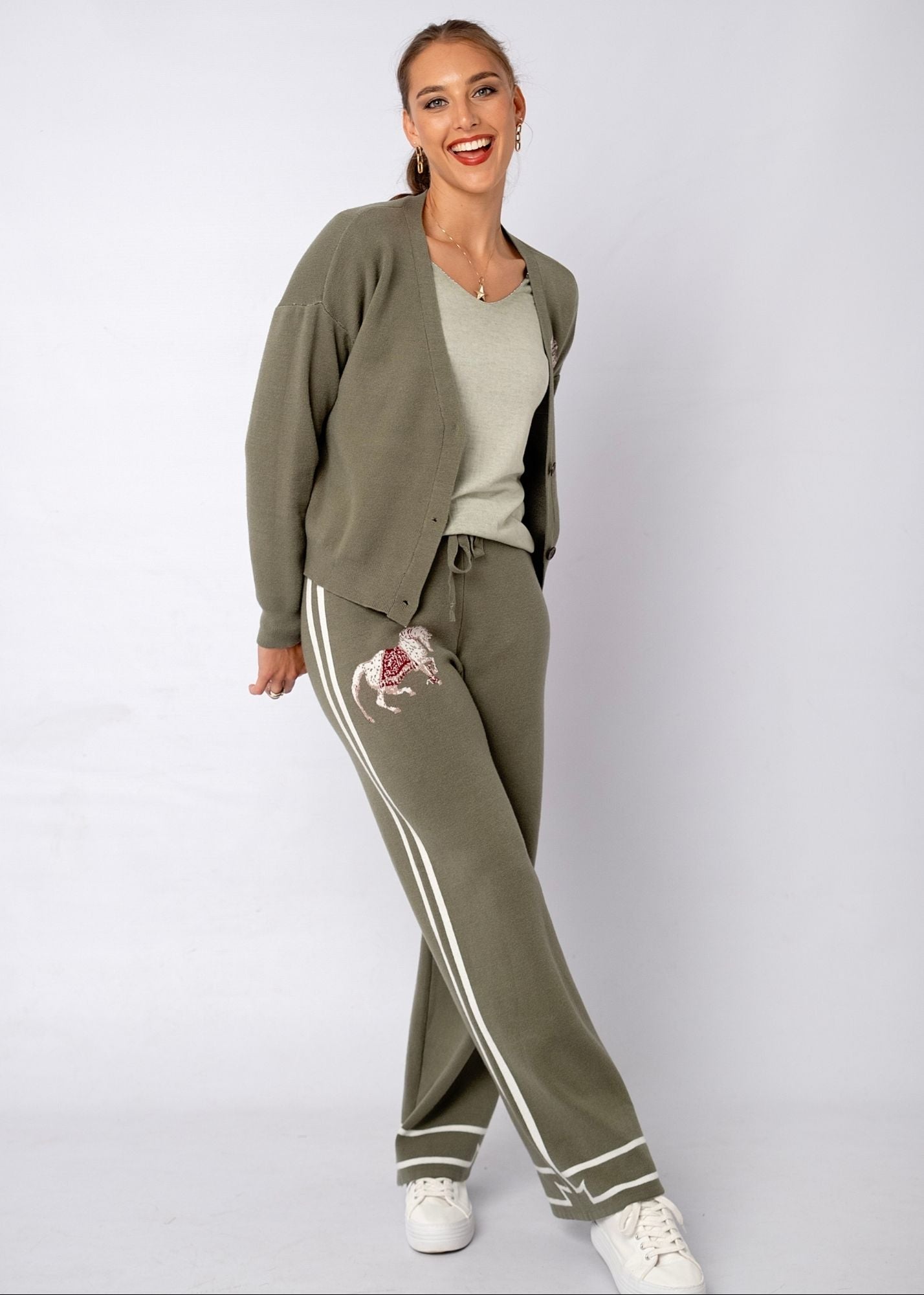 Sage Gallop Knitted Pants