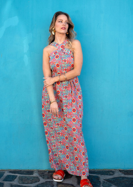 Rome Dress in Capri Mosaic