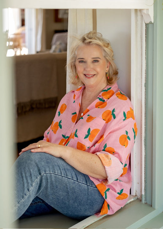 Fleur Shirt in Orange Orchard