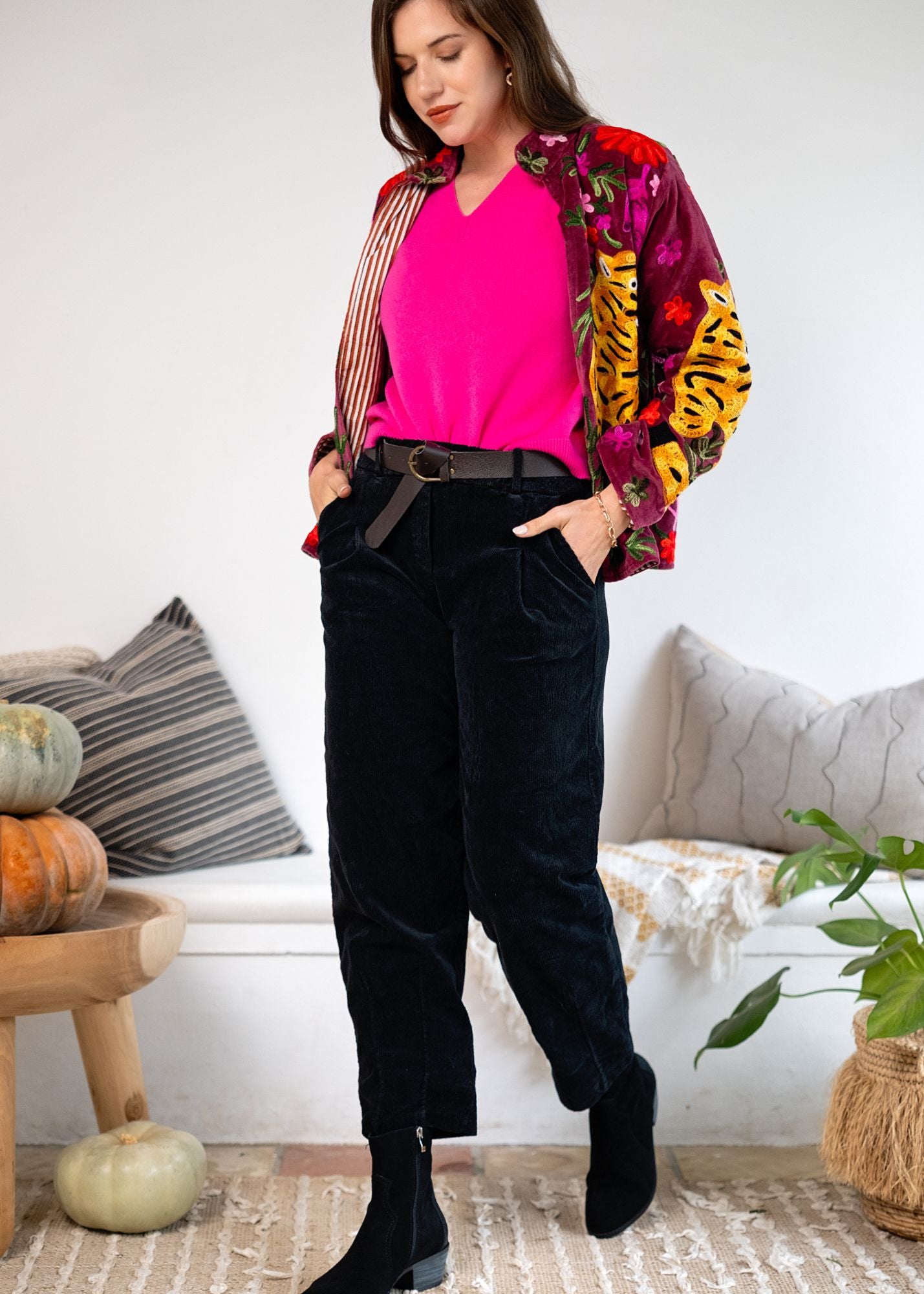 Bengal Bloom Jacket in Crimson Bloom