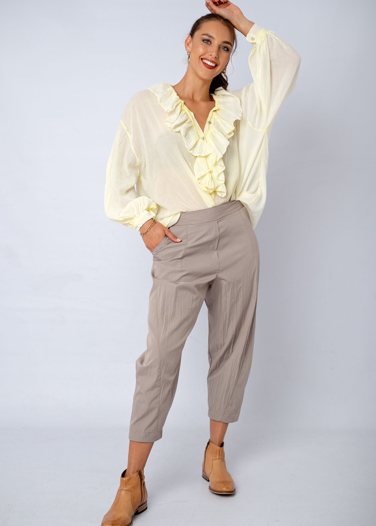 Duchess Top in Soft Yellow