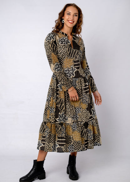 Nina Dress in Terra Mosaic
