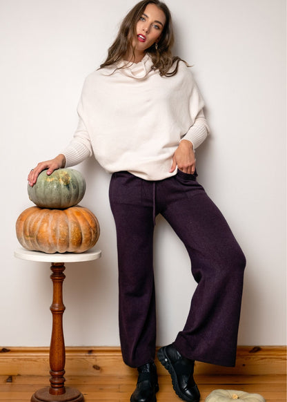 Urban Cozi Slouchy Cowl Neck in Cream