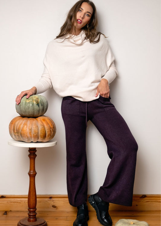 Urban Cozi Slouchy Cowl Neck in Cream