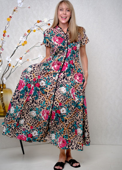 La Rosa Leopard Maxi Dress