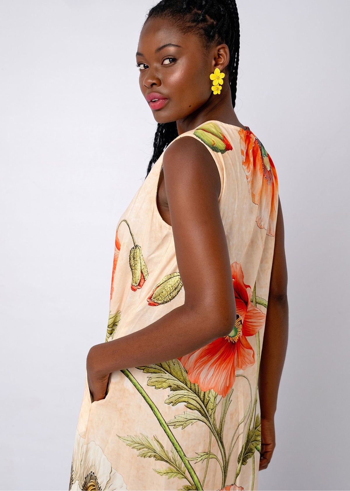 Marlene Dress in Peachy Floral