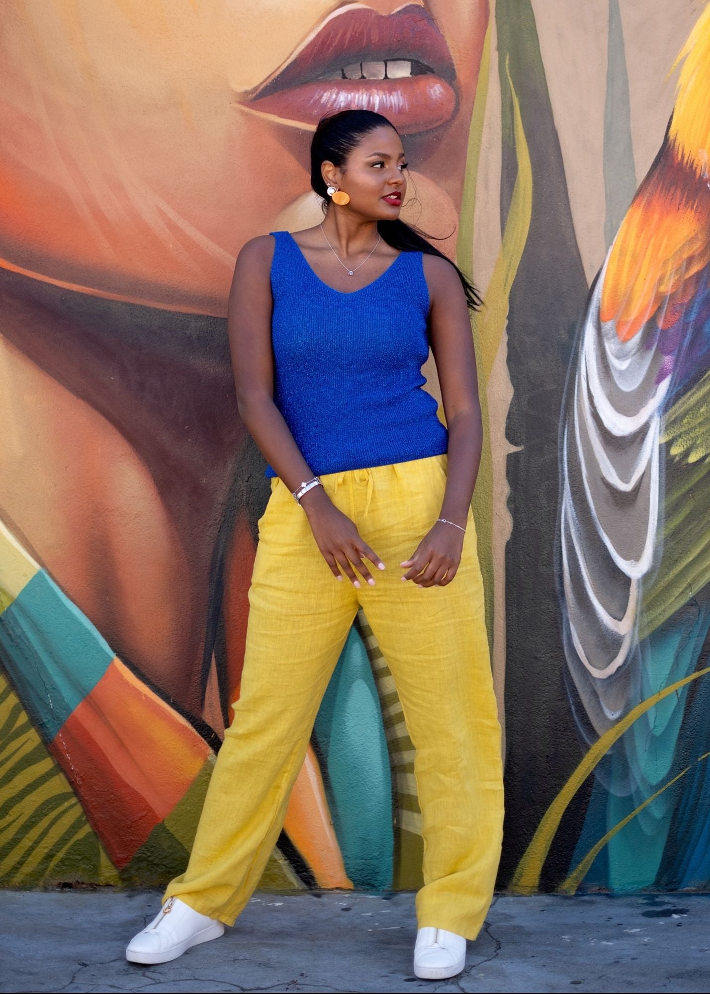 La Vita Linen Pants –Yellow