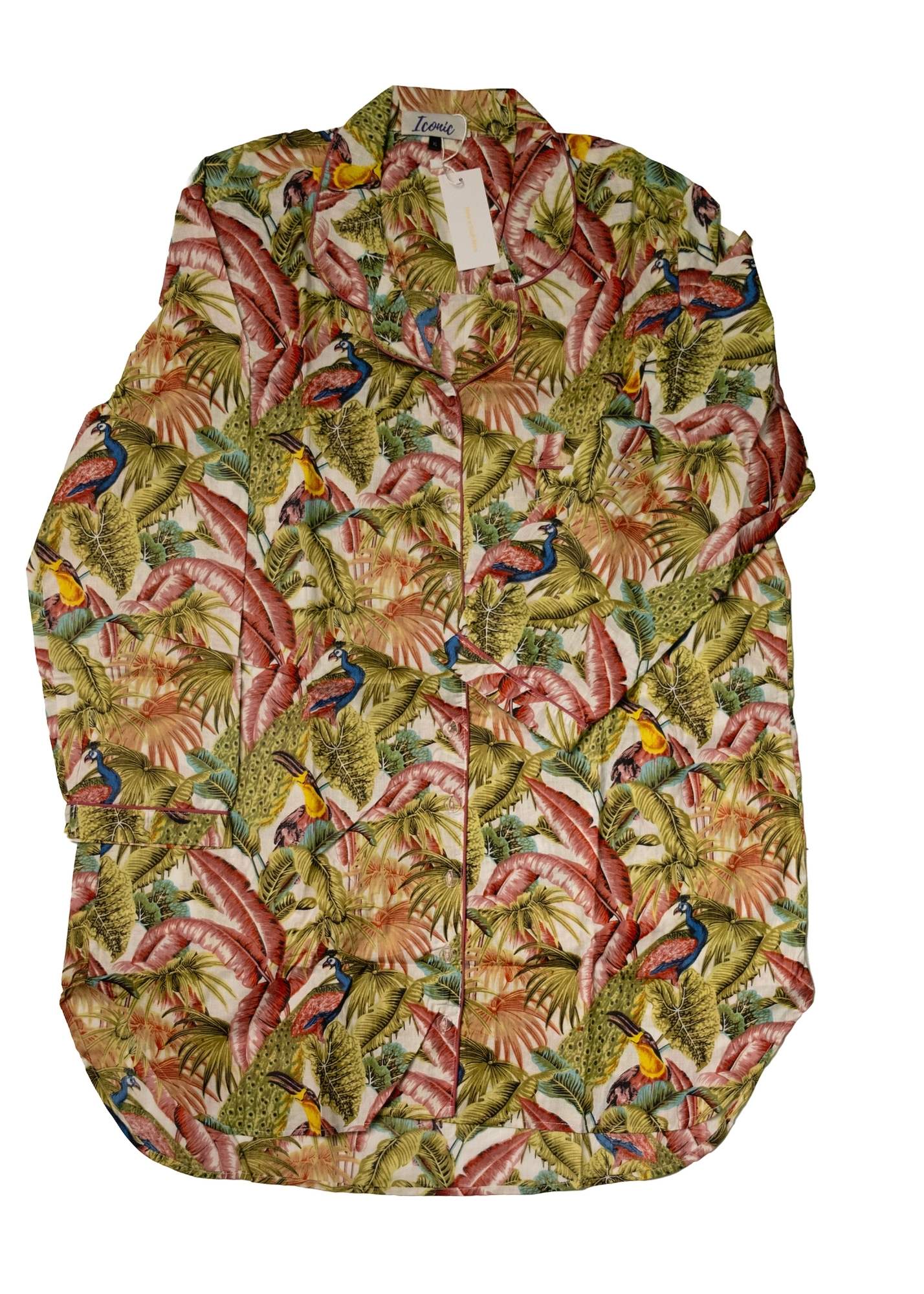 Long Sleeve Sleepshirt in Bird Paradise