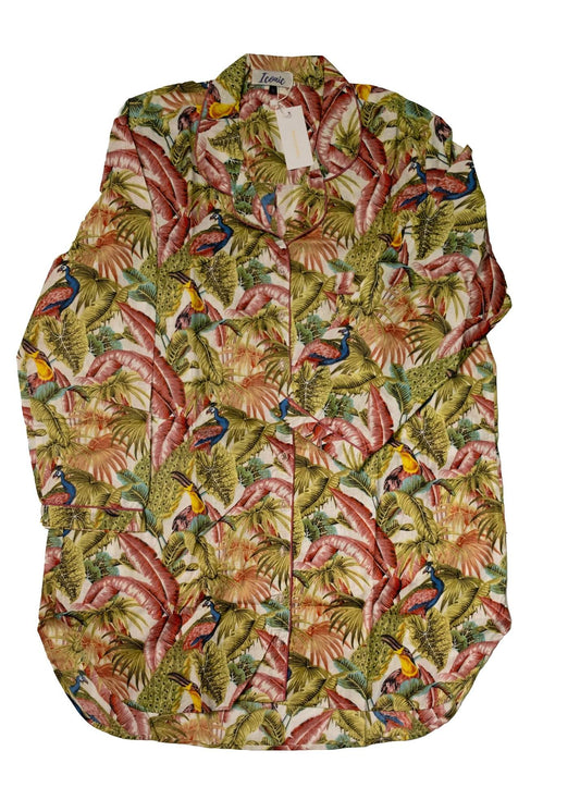 Long Sleeve Sleepshirt in Bird Paradise