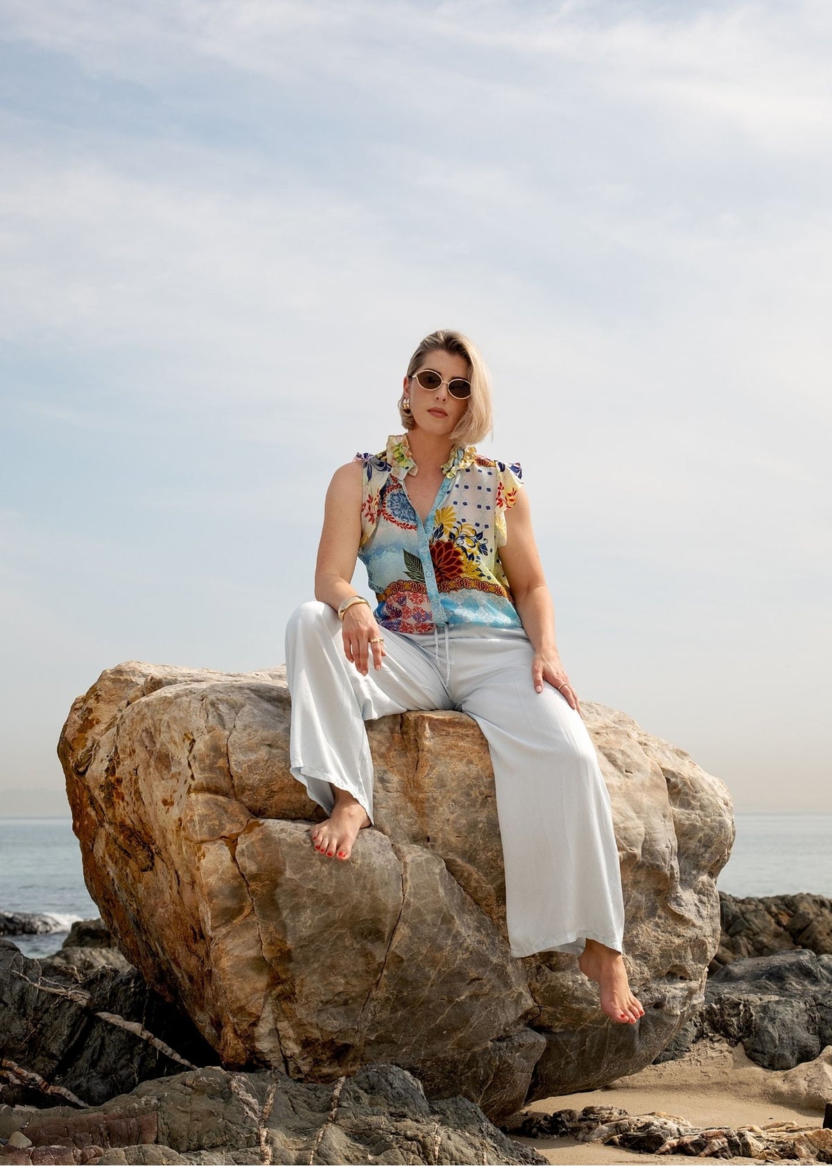 Paradise Blouse in Mosaic Tiles