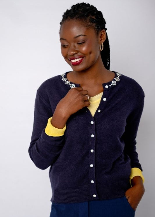 Queen Anne Cardigan - Black