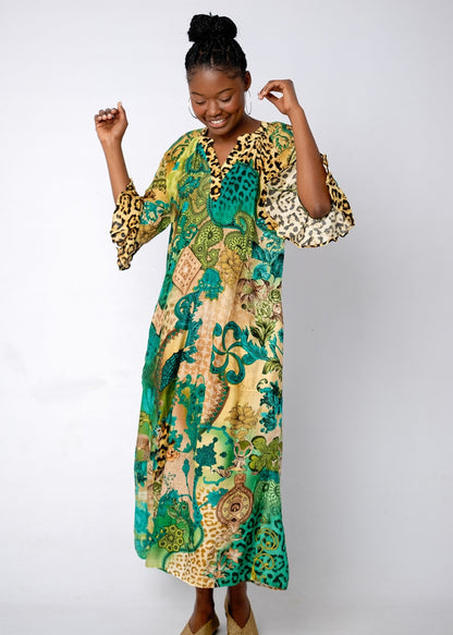Jubilee Dress in Leopard Oasis