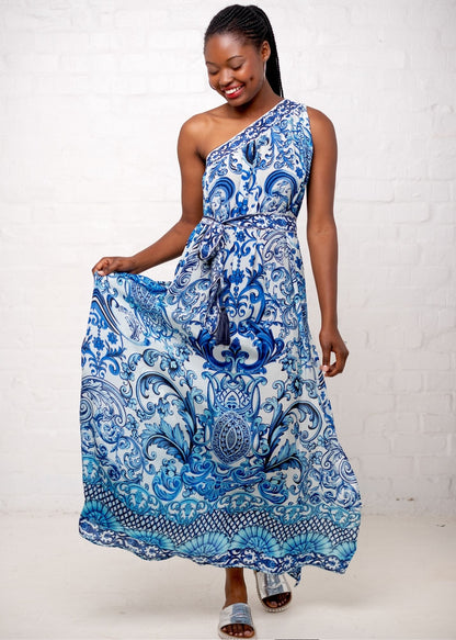 Roman Dress, in Blue Delft