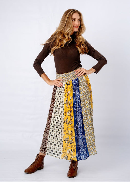 The Saphira Skirt in Tangier Tile
