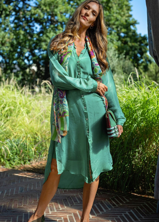La Seta Dress —  Emerald Green