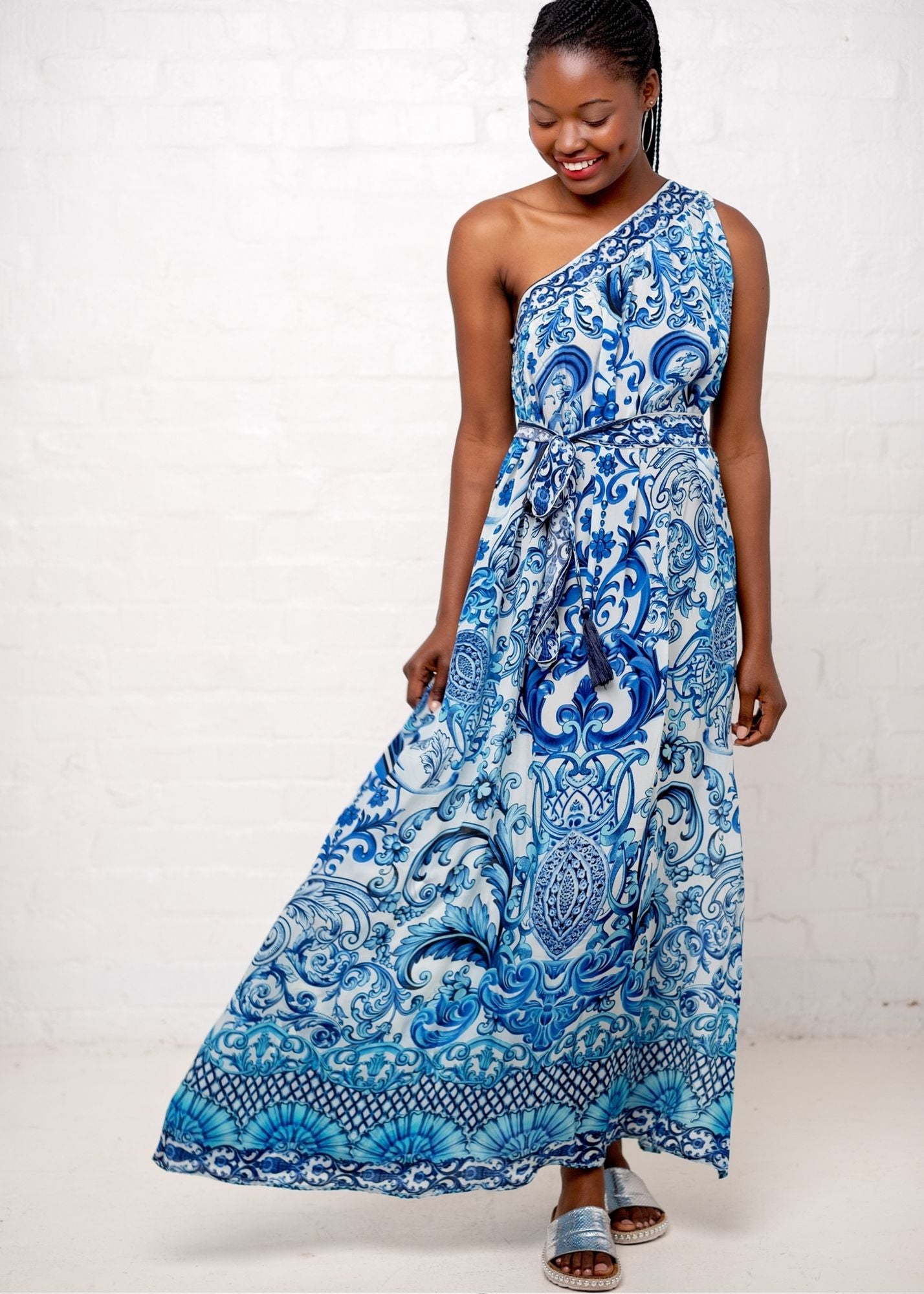 Roman Dress, in Blue Delft