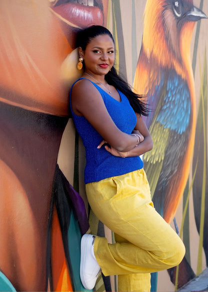 La Vita Linen Pants –Yellow