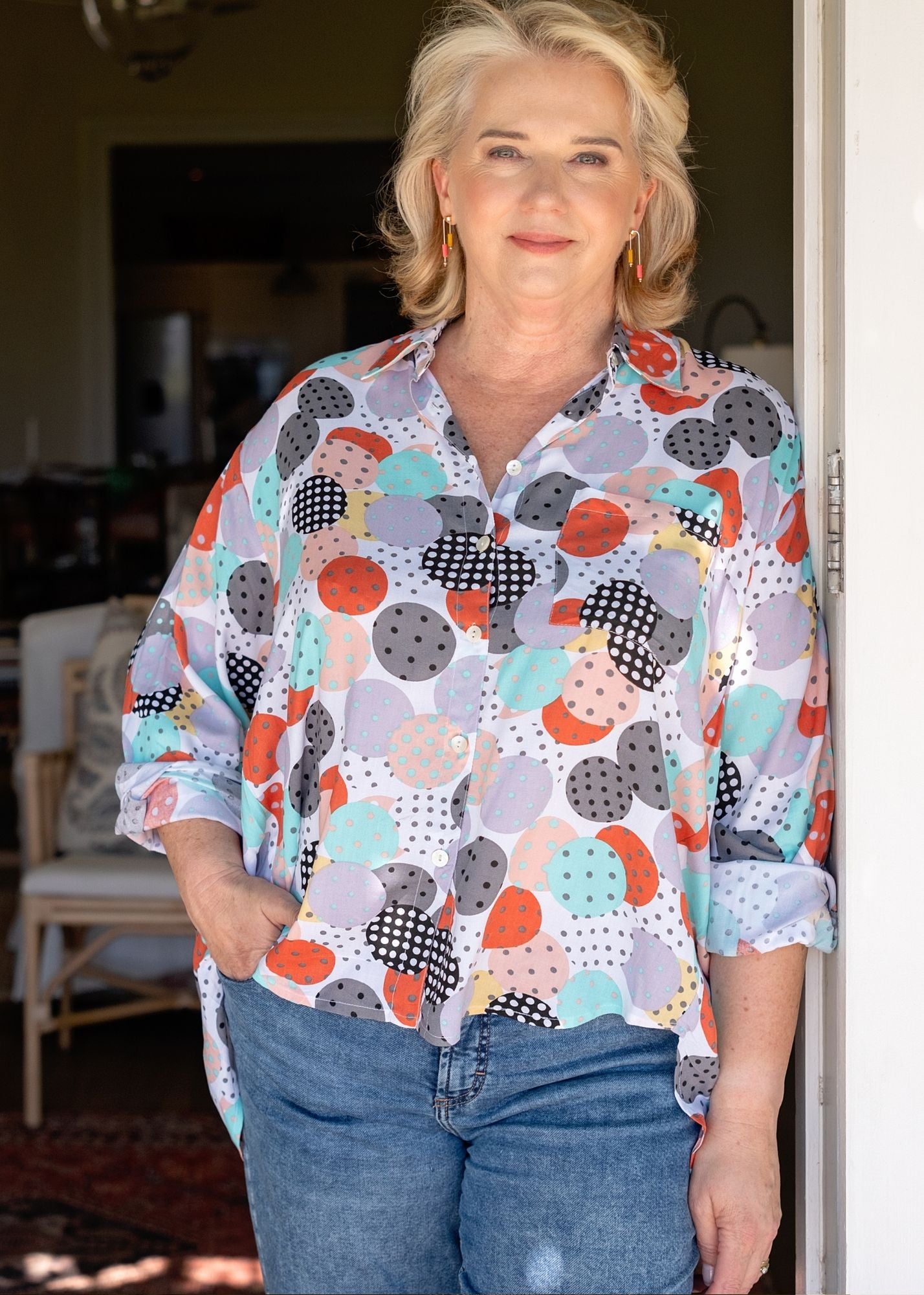 Fleur Shirt in Double Bubble