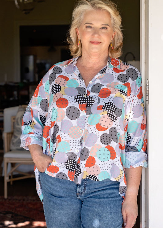 Fleur Shirt in Double Bubble