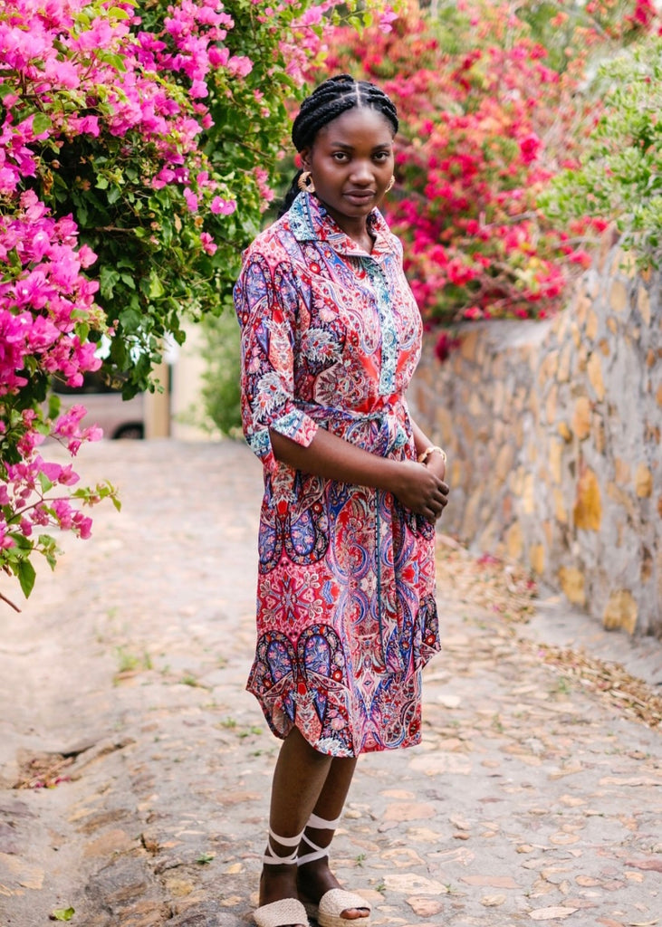 Gaby dress in London paisley
