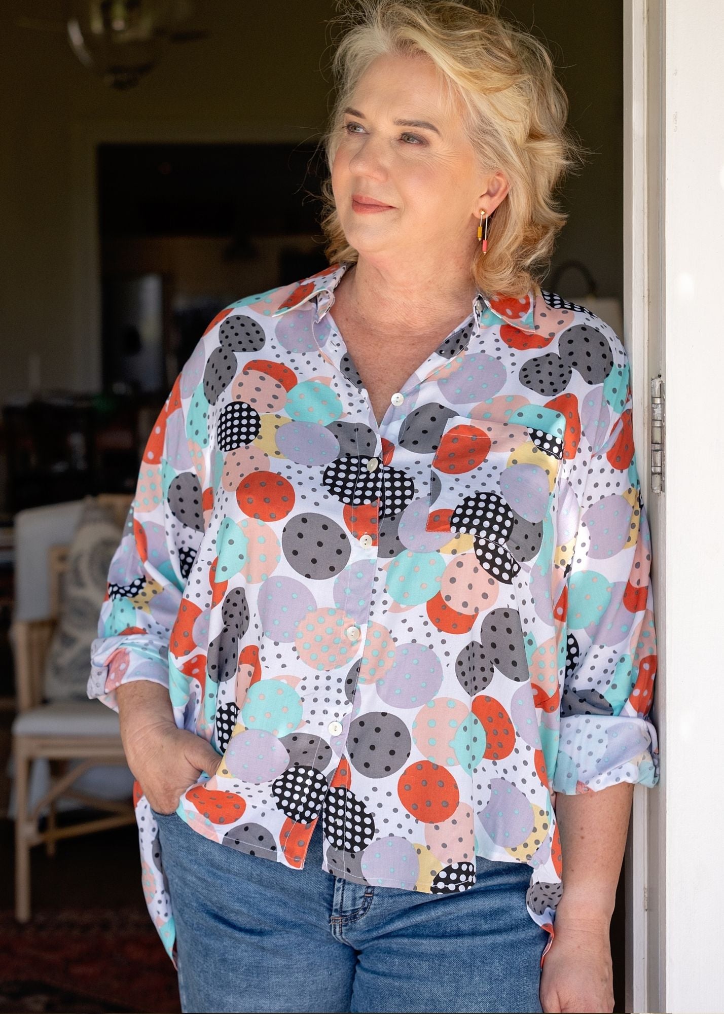 Fleur Shirt in Double Bubble