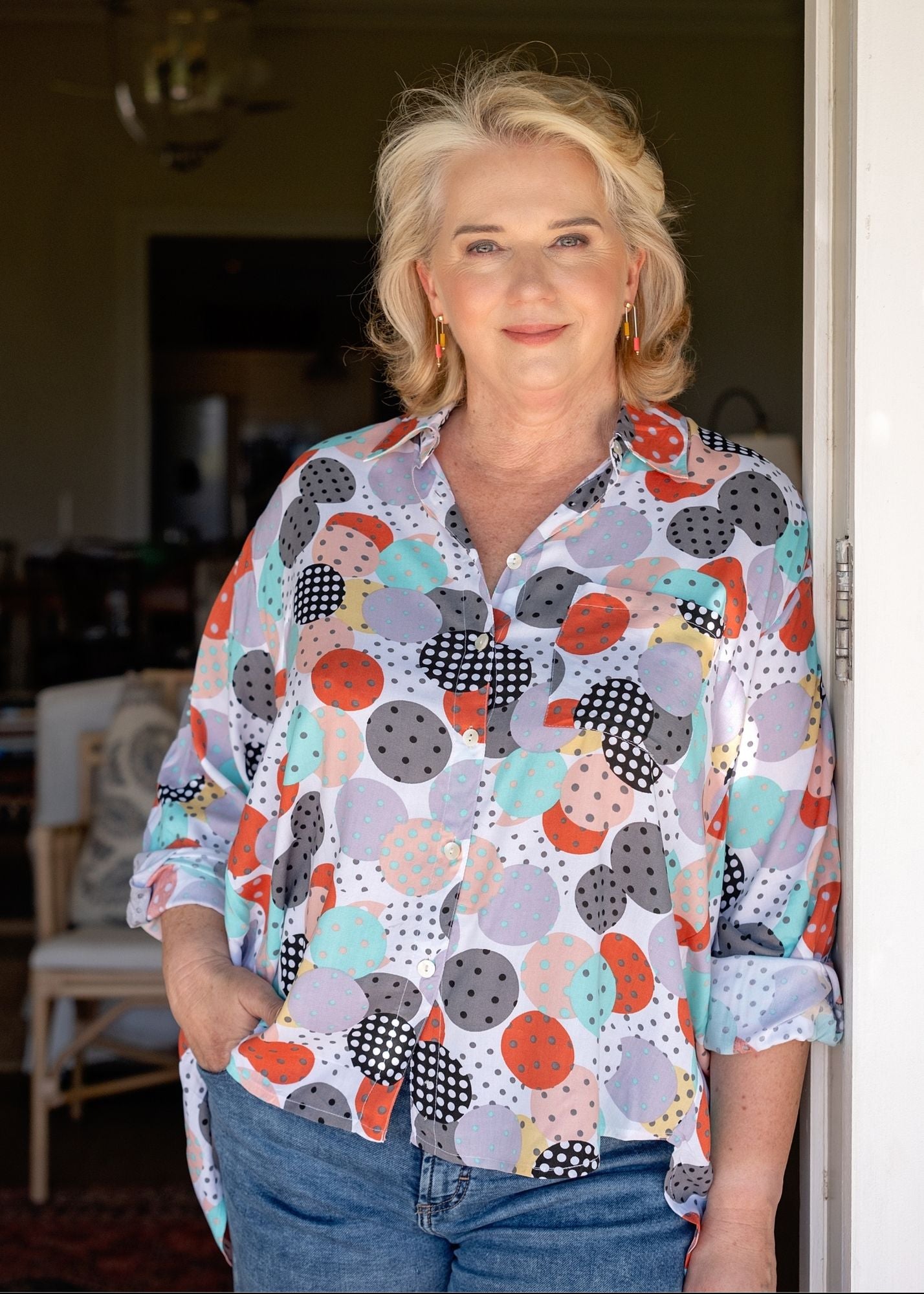 Fleur Shirt in Double Bubble