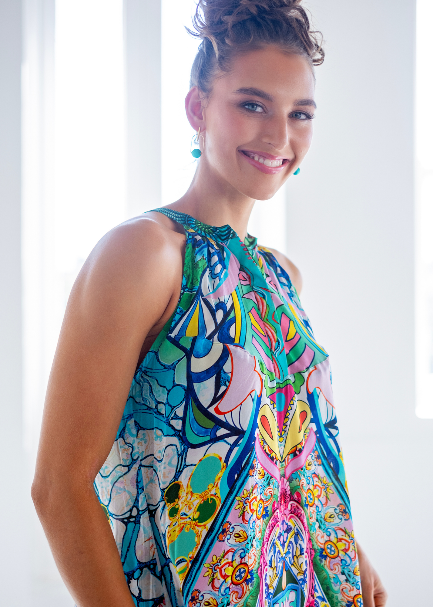 Niari Dress in Blue Tassel