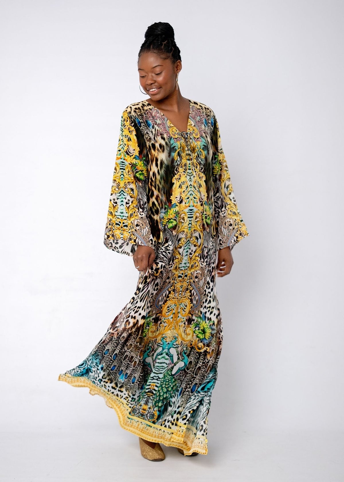 Lanira Dress in Citrine Safari