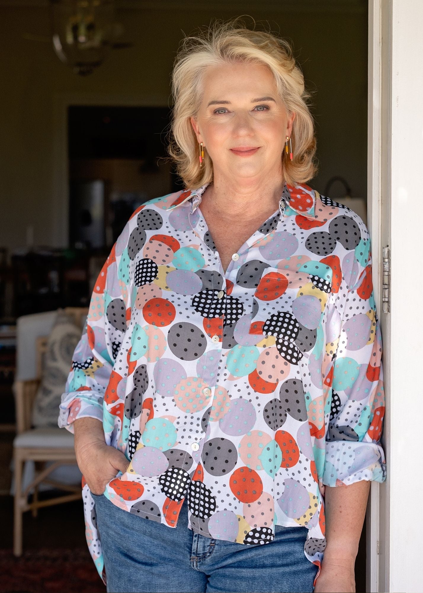 Fleur Shirt in Double Bubble