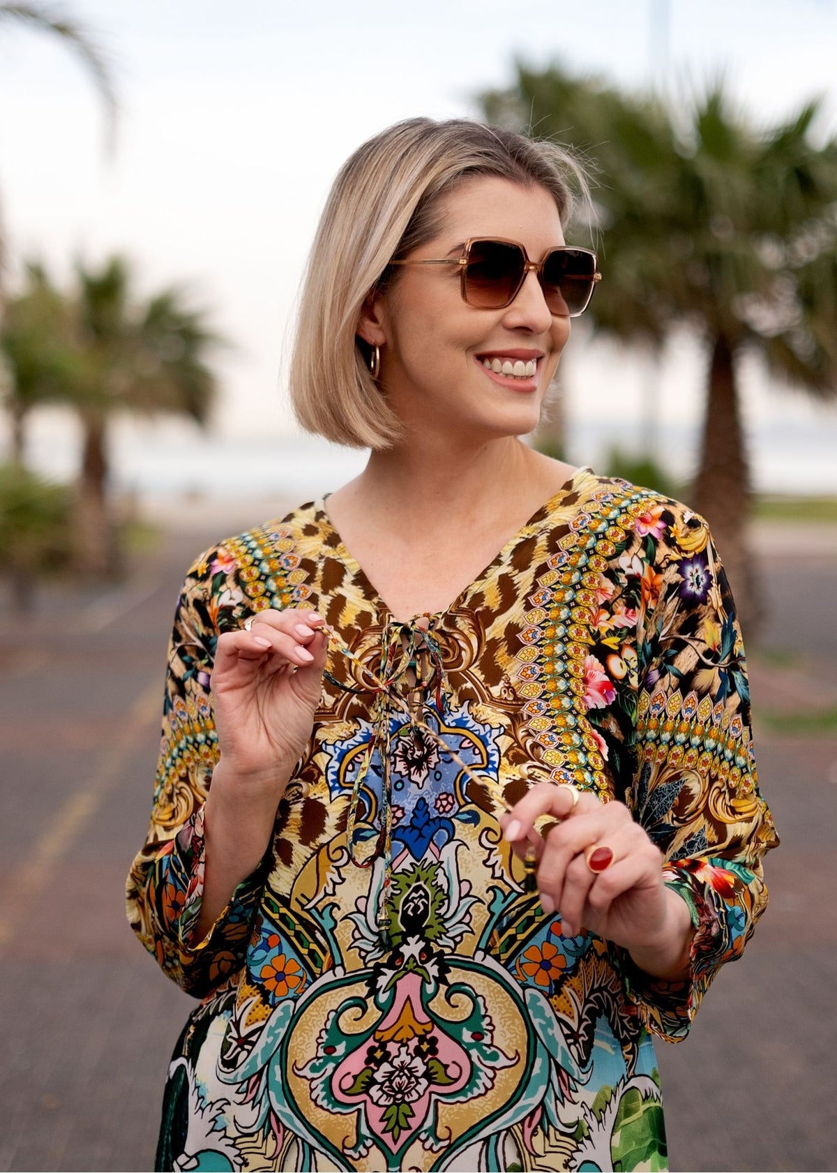 Angelica Dress in Green Safari