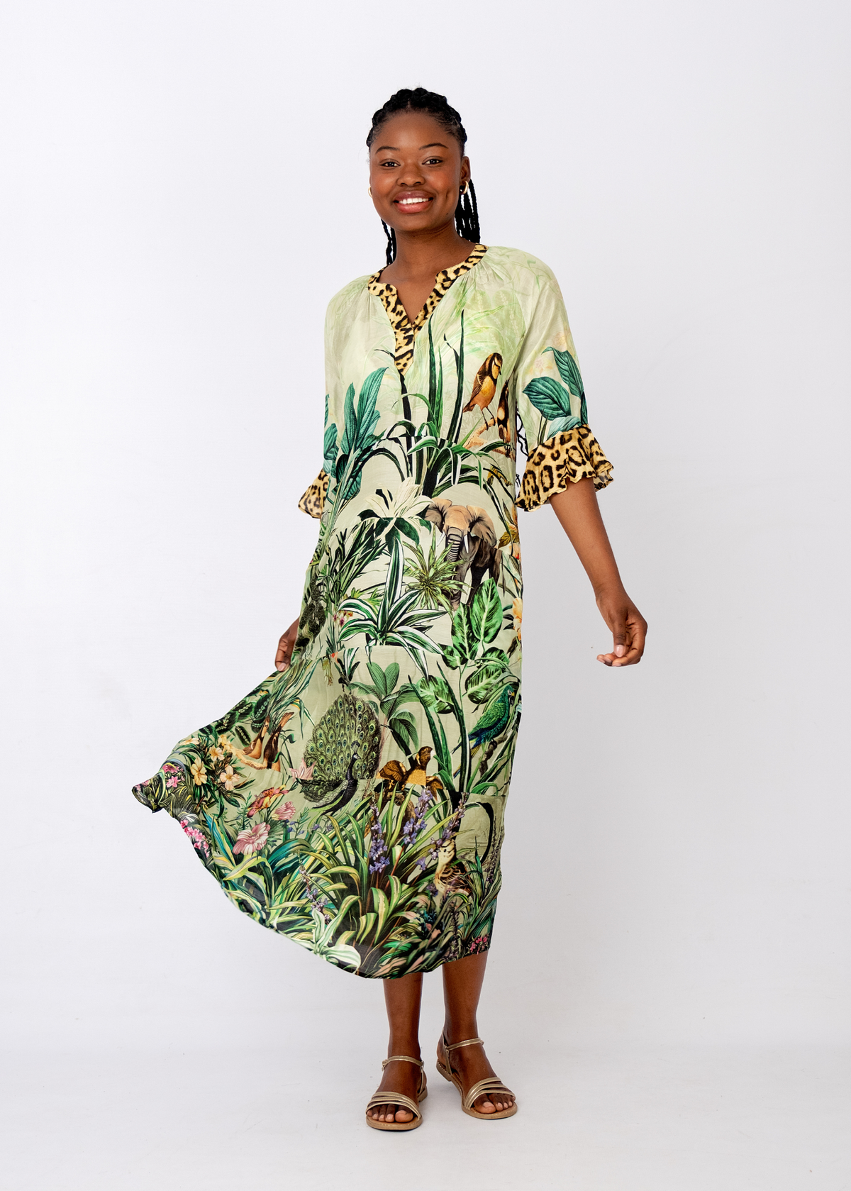 Jubilee Dress in Bush Botanical
