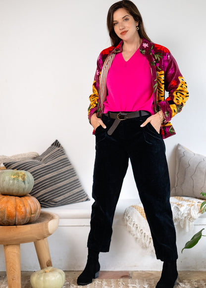 Bengal Bloom Jacket in Crimson Bloom