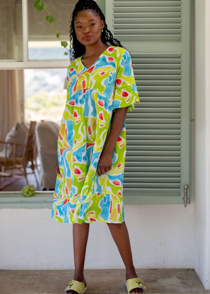 Vera Dress in Citrus Splash