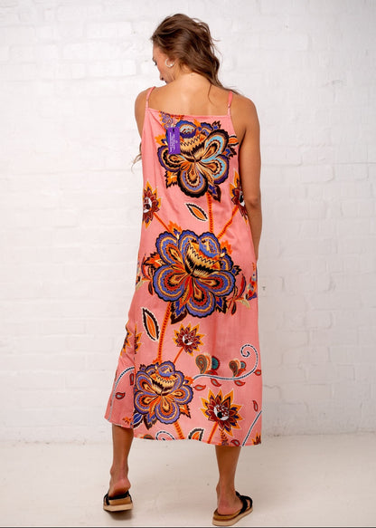 Señora Dress in Peach Flower