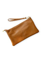 Verona Slim Leather Crossbody Clutch – Toffee Brown
