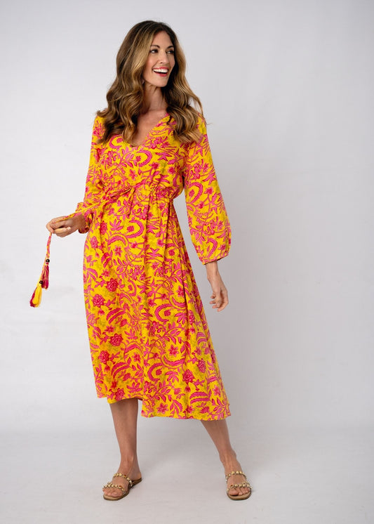 Lily Dress in Marigold Sunrise