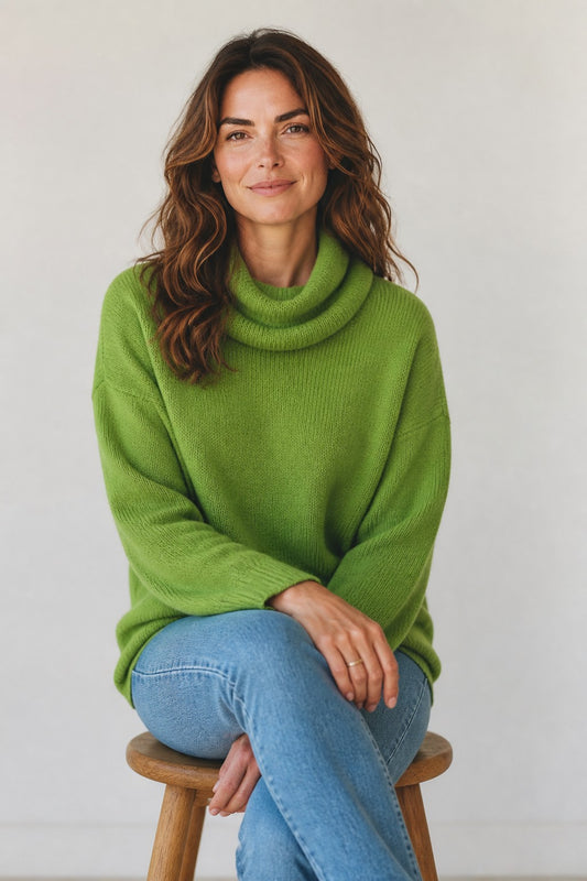 Urban Cozi Slouchy cowl neck in Green