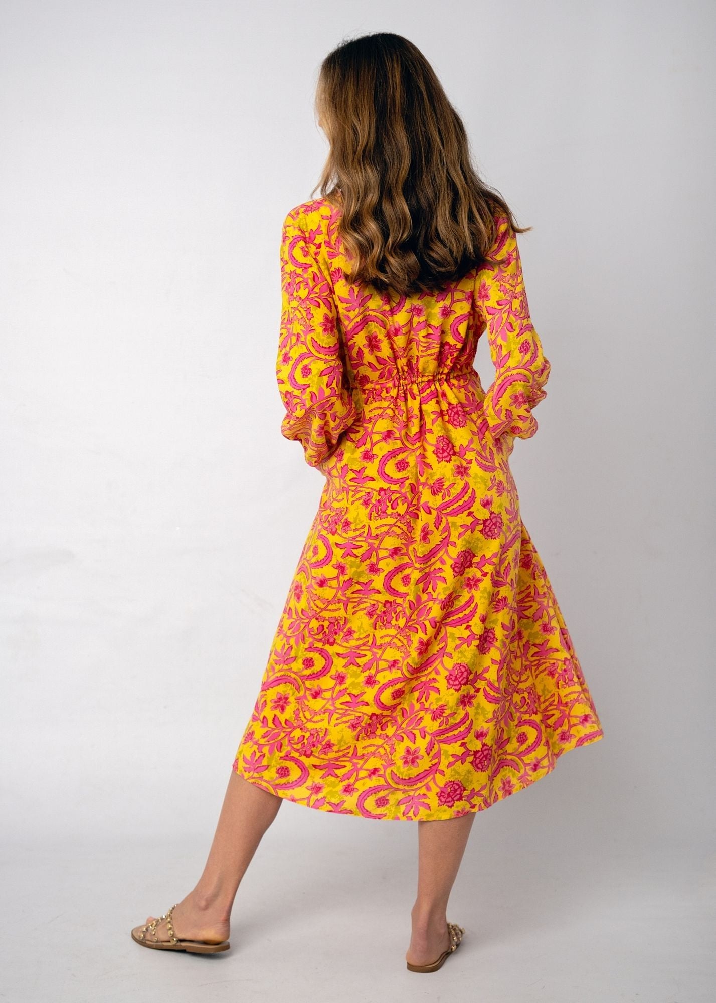 Lily Dress in Marigold Sunrise