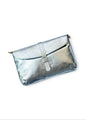 Capri Leather Crossbody Bag – Silver