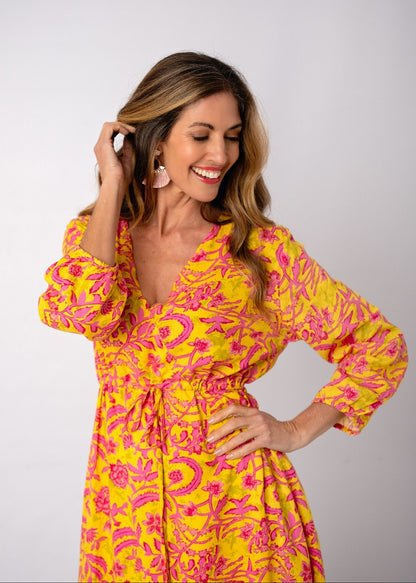 Lily Dress in Marigold Sunrise