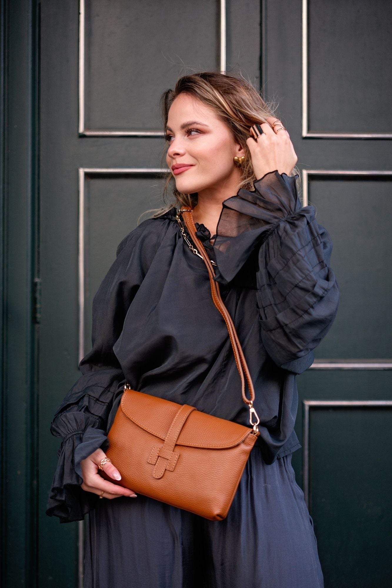 Capri Leather Crossbody Bag – Rich Earth Brown