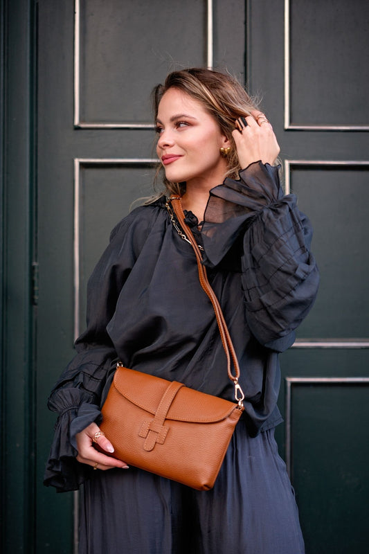 Capri Leather Crossbody Bag – Rich Earth Brown