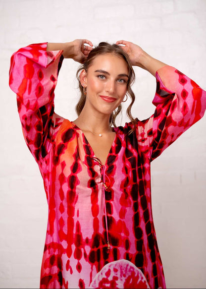 Lanira Dress in Pink Orchid