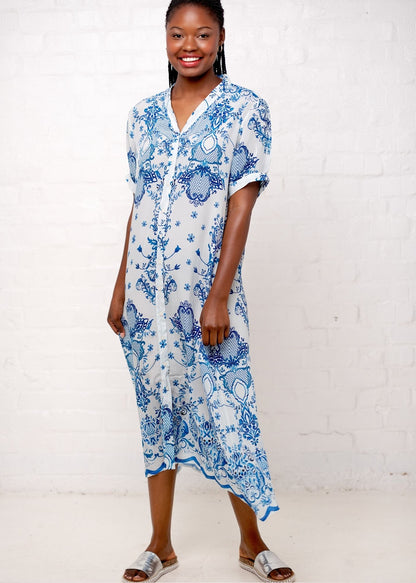 Maxine Dress in Blue Delft