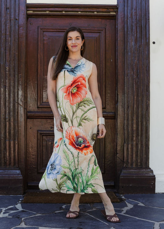 Marlene Dress in Peachy Floral