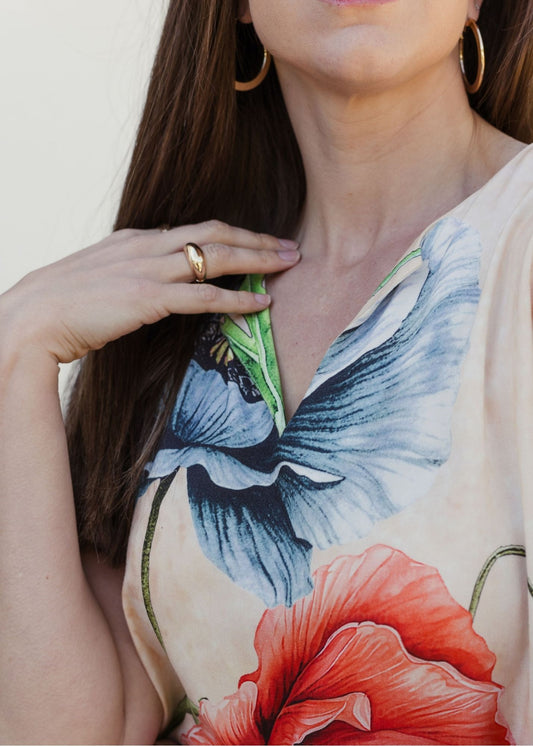 Marlene Dress in Peachy Floral