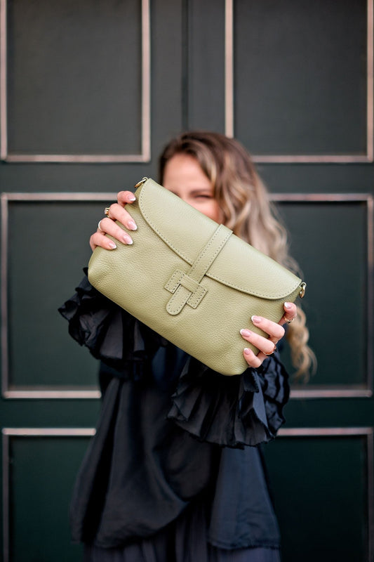 Capri Leather Crossbody Bag – Tuscan Olive