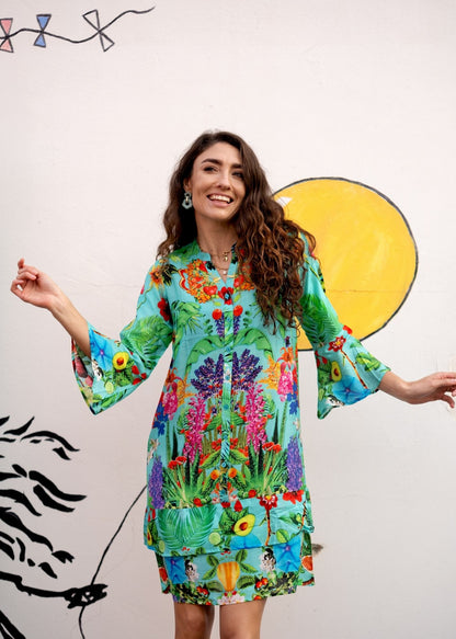 Symphony Shirt Dress in Avo Crazy
