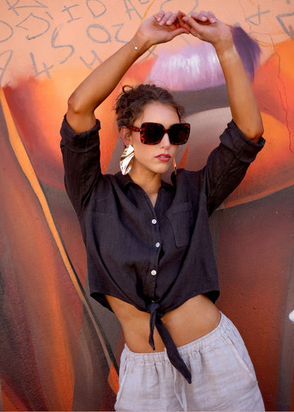 La Vita Linen Shirt - Mocha