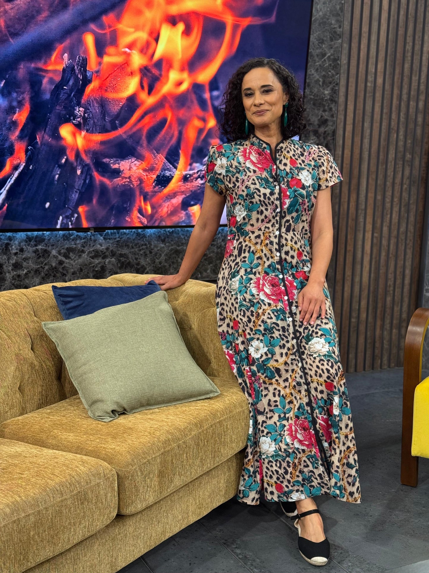 La Rosa Leopard Maxi Dress